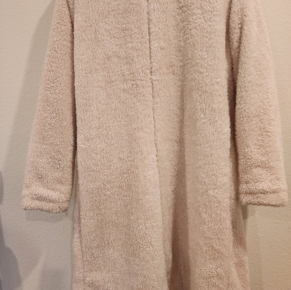 Women's Fuzzy Fleece Lapel Open Front Long Cardigan Coat Faux Fur Warm - Picture 5 of 10